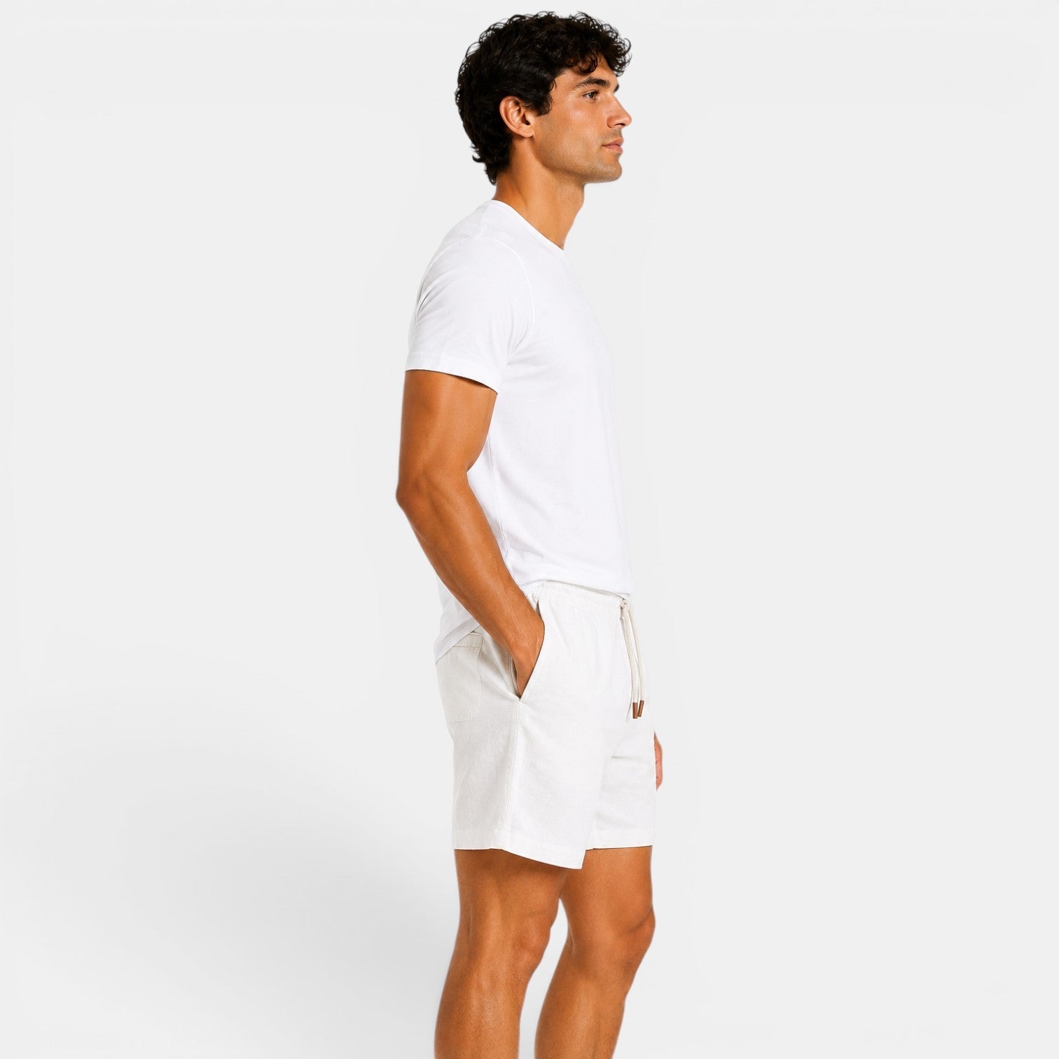 Drawstring Linen Shorts