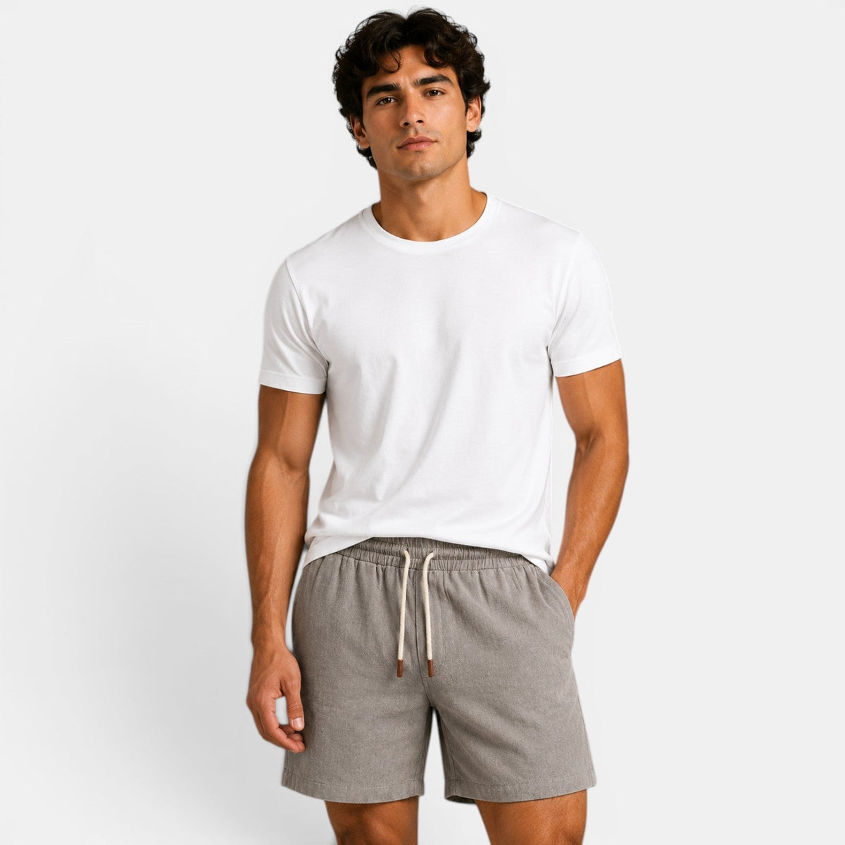 Drawstring Linen Shorts