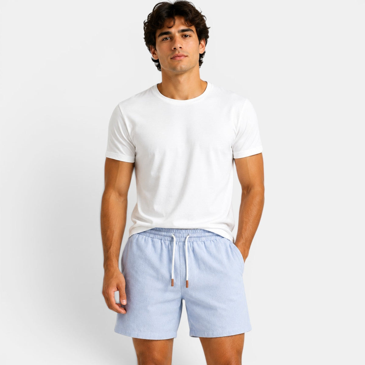 Drawstring Linen Shorts