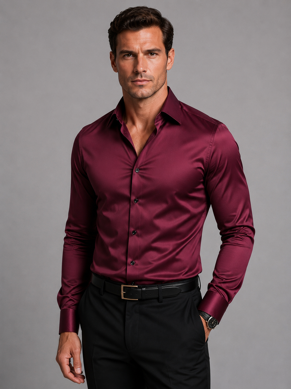 Slim Fit Stretch Business Shirt