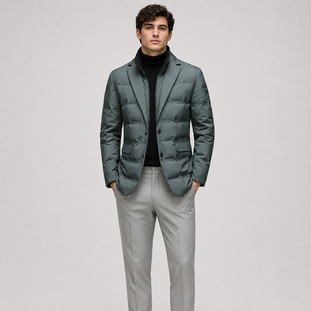 Quilted Puffer Blazer