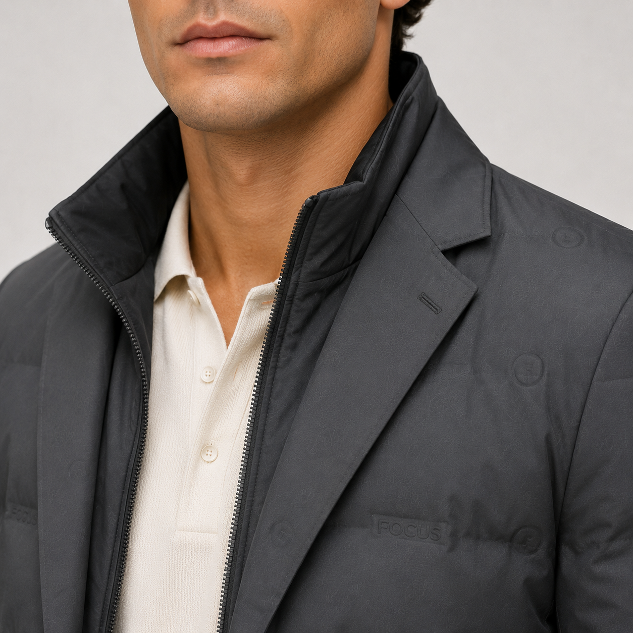 Quilted Puffer Blazer