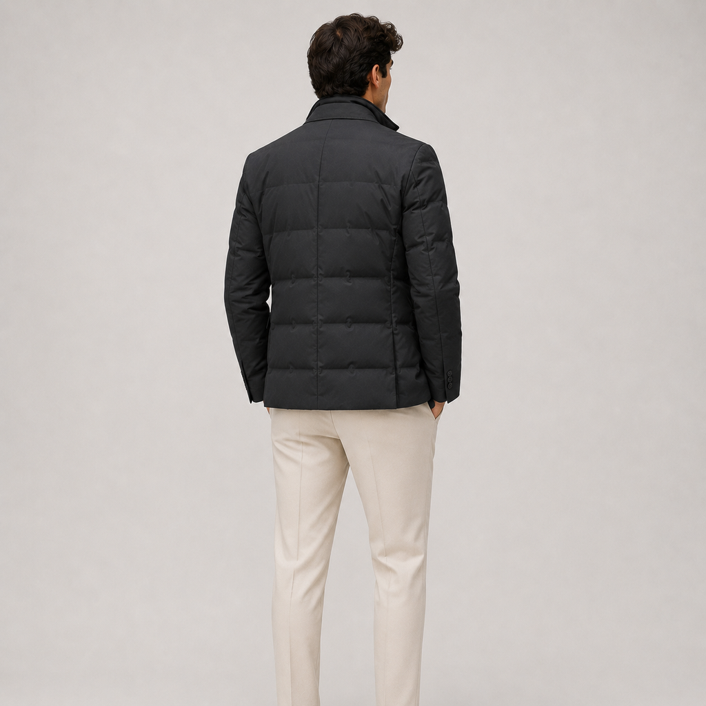 Quilted Puffer Blazer