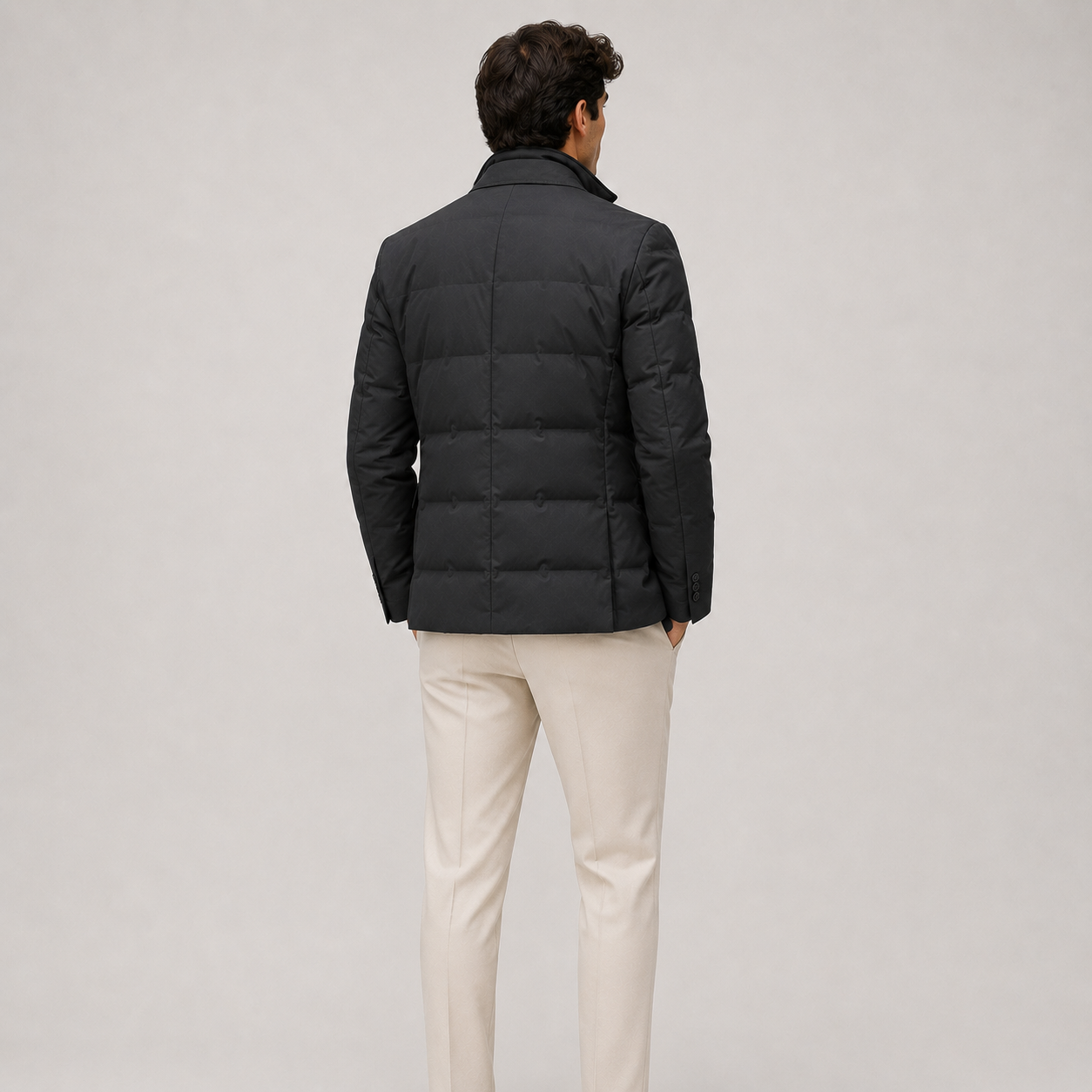 Quilted Puffer Blazer
