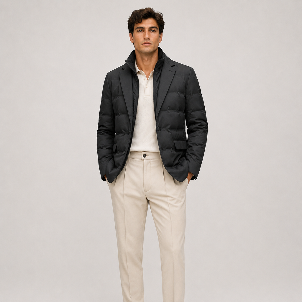 Quilted Puffer Blazer