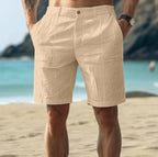 Relaxed Cotton Beach Shorts