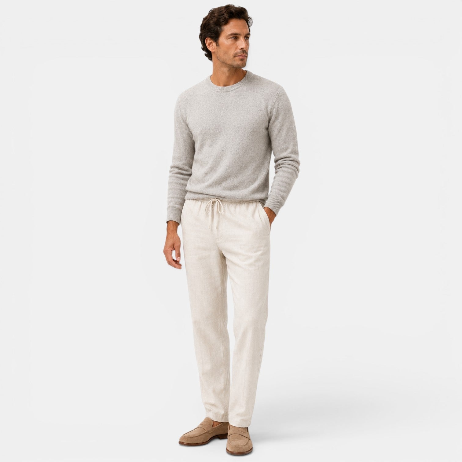 Cotton Drawstring Trousers