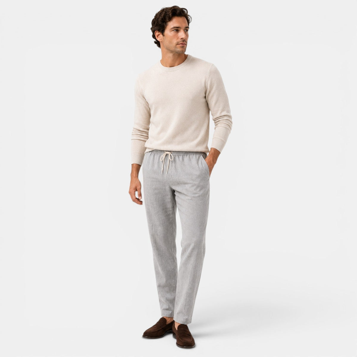 Cotton Drawstring Trousers