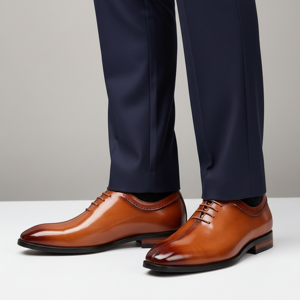 Polished Leather Derby Shoes