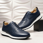 Cushioned Cowhide Comfort Sneakers