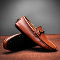 Real Leather Slip-On Moccasins