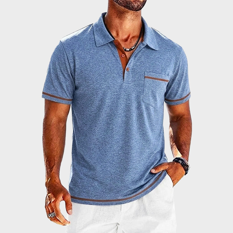 Contrast-Trim Vintage Knit Polo