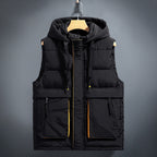 Hooded Quilted Vest with Zip Pockets