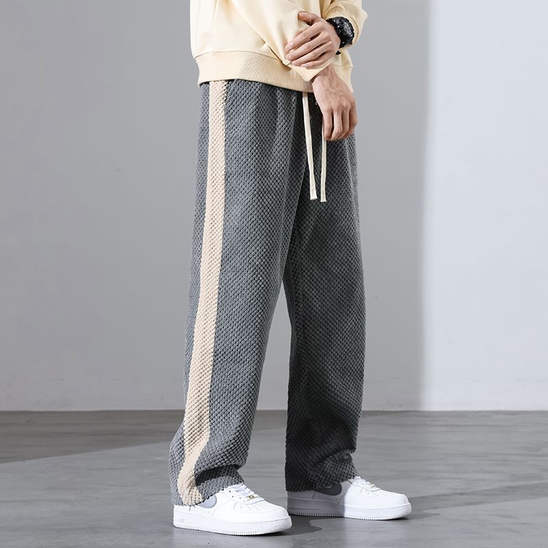 Waffle Corduroy Side Stripe Joggers