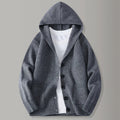 Hooded Textured Knit Cardigan