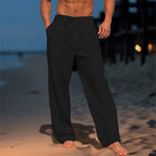 Linen Blend Beach Trousers