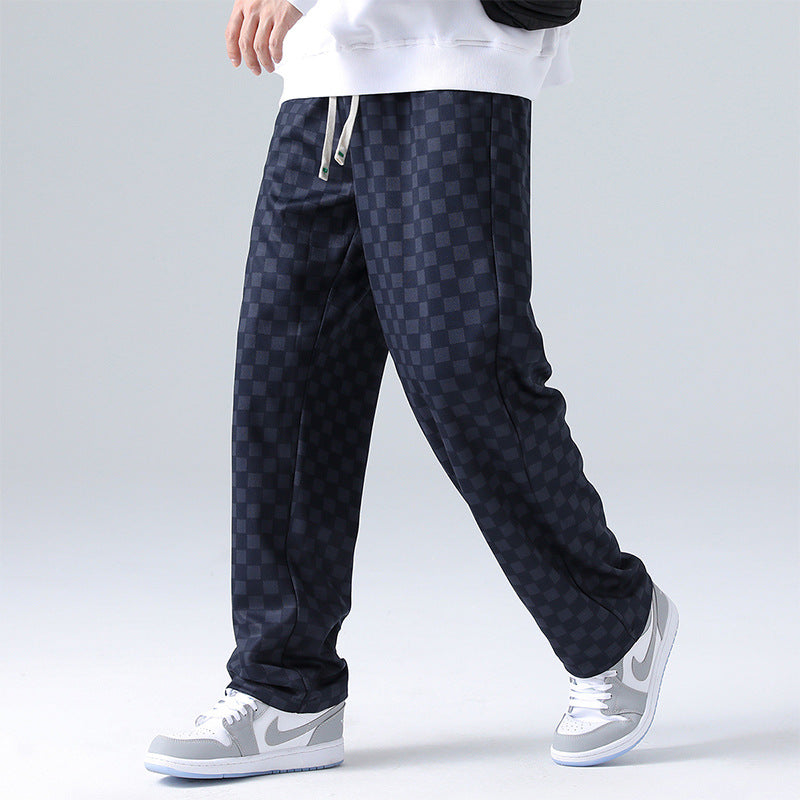 Checkered Relaxed Fit Sweatpants