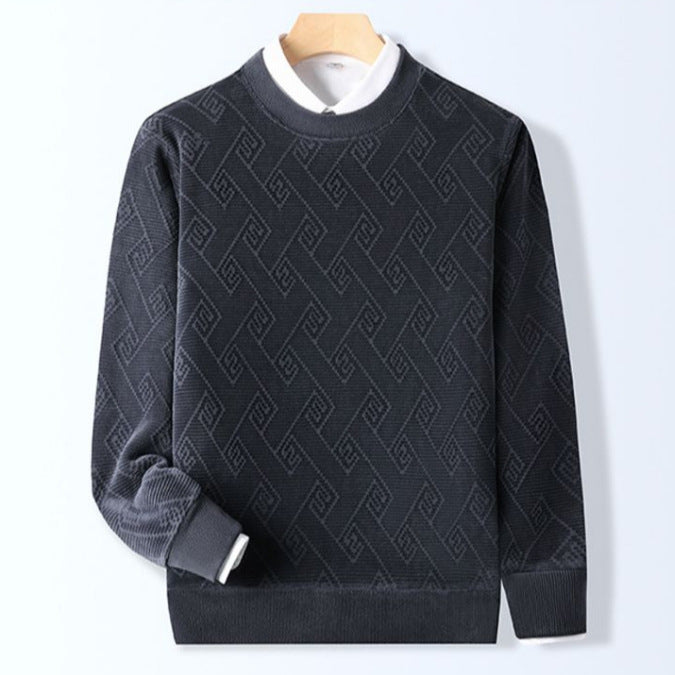 Subtle Textured Knit Wool Sweater