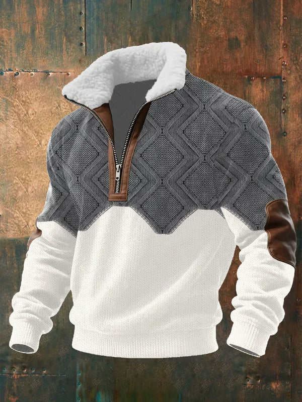 Fleece Stand-Collar Sweater