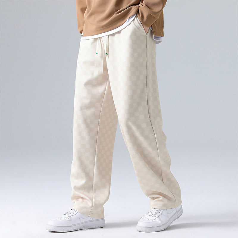 Checkered Relaxed Fit Sweatpants