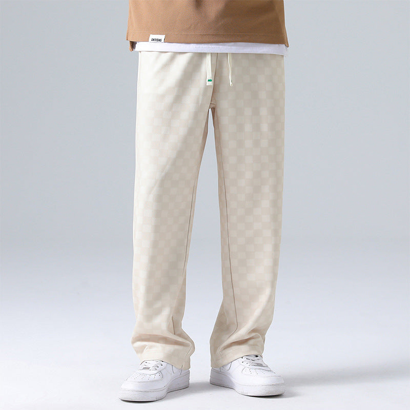Checkered Relaxed Fit Sweatpants