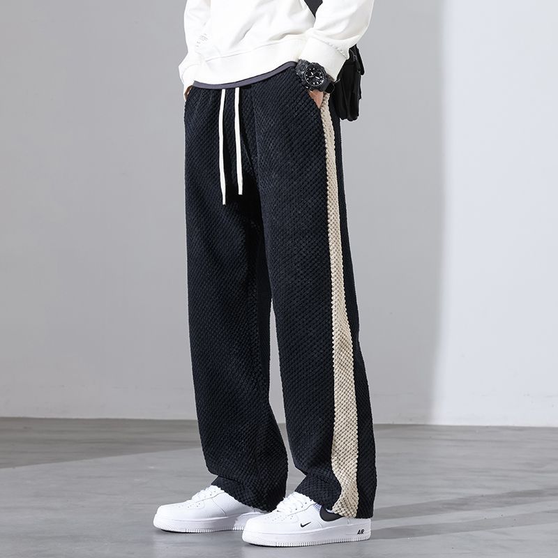 Waffle Corduroy Side Stripe Joggers