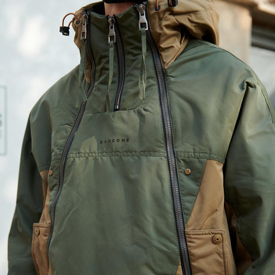 Dual-Zip Color Block Track Jacket