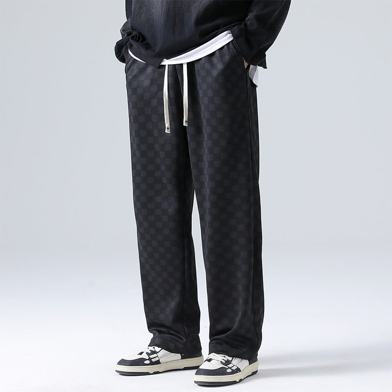 Checkered Relaxed Fit Sweatpants