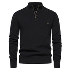 Cotton-Blend Crew Neck Sweater