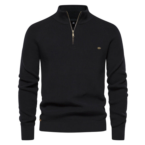 Cotton-Blend Crew Neck Sweater