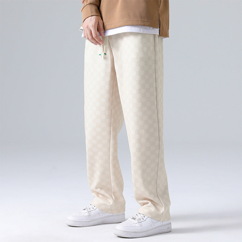 Checkered Relaxed Fit Sweatpants