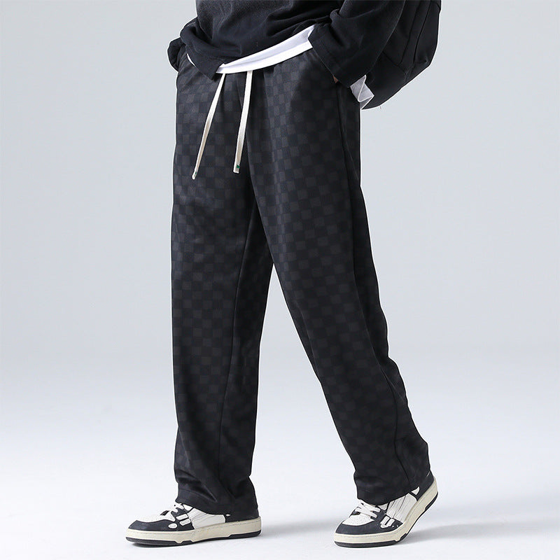Checkered Relaxed Fit Sweatpants