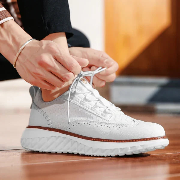 Oxford-Style Leather Sneakers