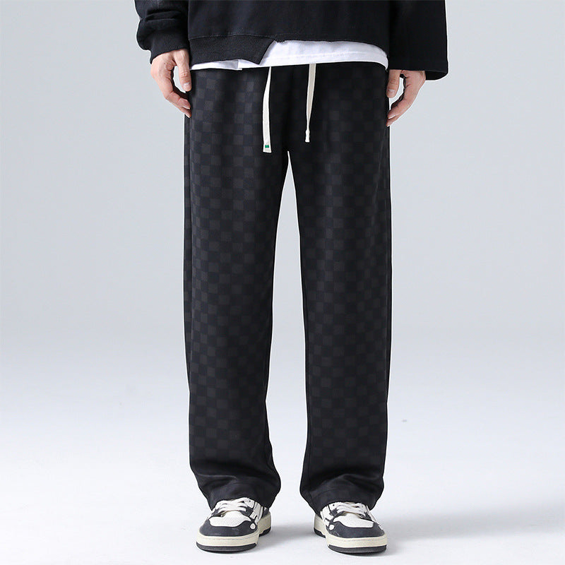 Checkered Relaxed Fit Sweatpants