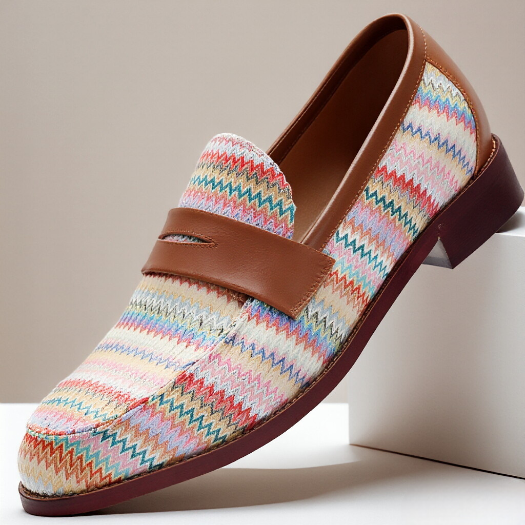 Woven Leather Summer Loafer