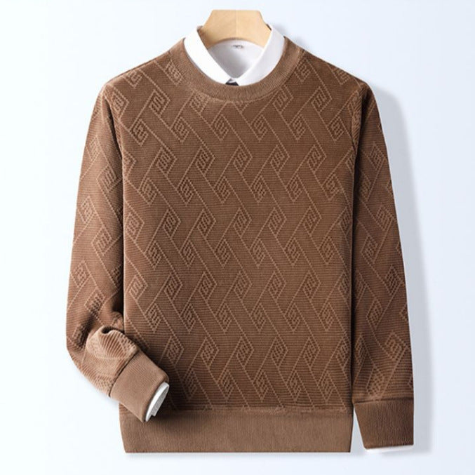 Subtle Textured Knit Wool Sweater