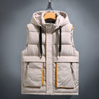 Hooded Quilted Vest with Zip Pockets