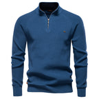 Cotton-Blend Crew Neck Sweater