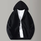Hooded Textured Knit Cardigan