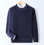 Subtle Textured Knit Wool Sweater