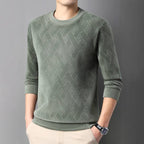 Subtle Textured Knit Wool Sweater