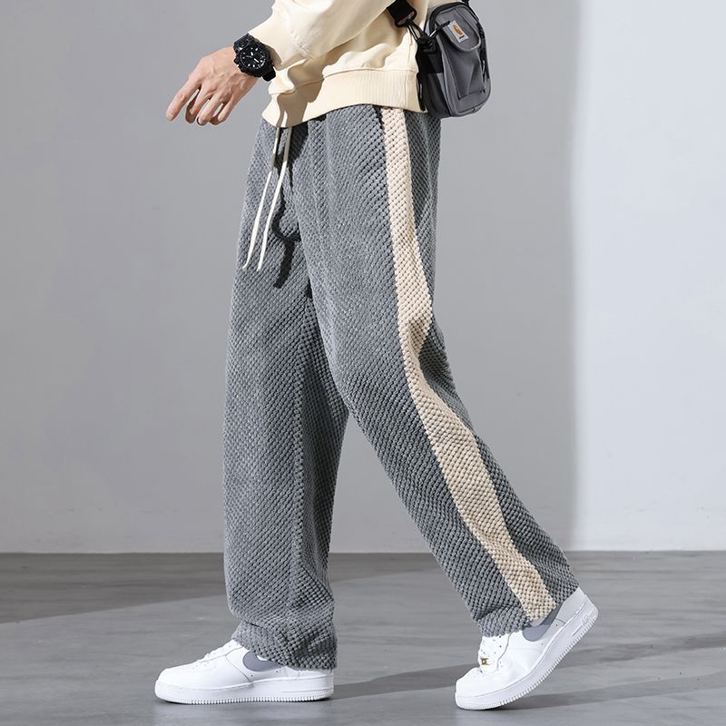 Waffle Corduroy Side Stripe Joggers