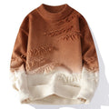 Frayed Edge Ombre Knit Sweater