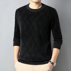 Subtle Textured Knit Wool Sweater