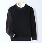 Subtle Textured Knit Wool Sweater
