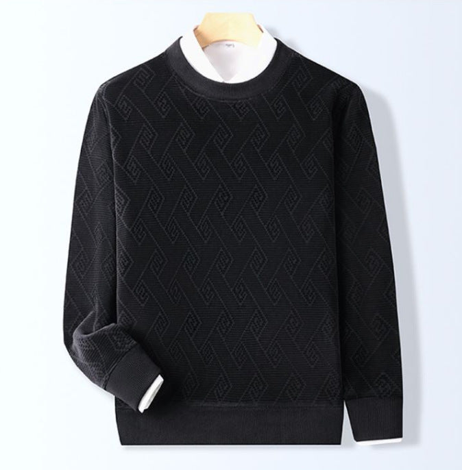 Subtle Textured Knit Wool Sweater
