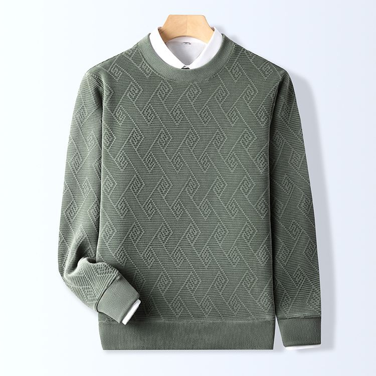 Subtle Textured Knit Wool Sweater