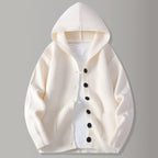 Hooded Textured Knit Cardigan