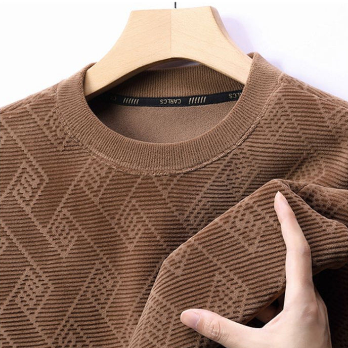 Subtle Textured Knit Wool Sweater