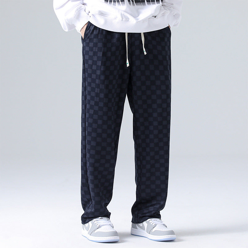 Checkered Relaxed Fit Sweatpants